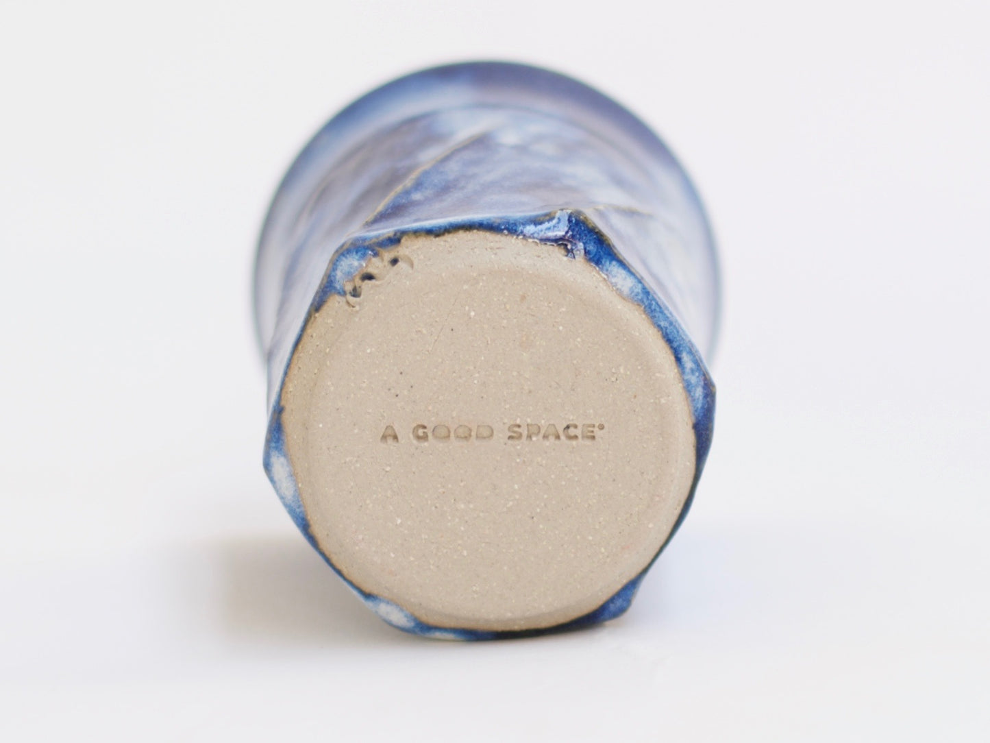 Deep Blue 'Twirled’ Ceramic Cup