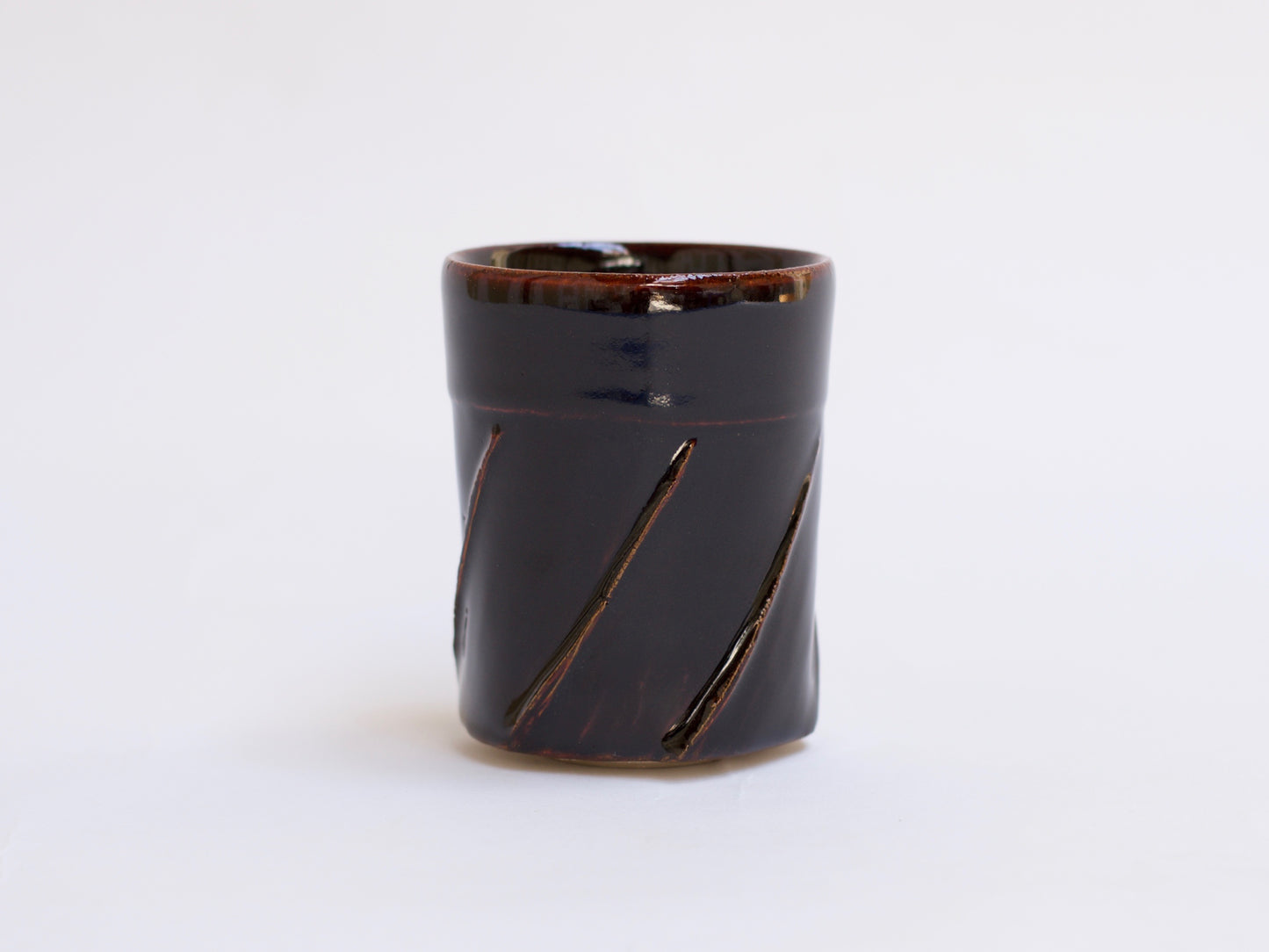 Dark Brown ‘Twirled’ Ceramic Cup