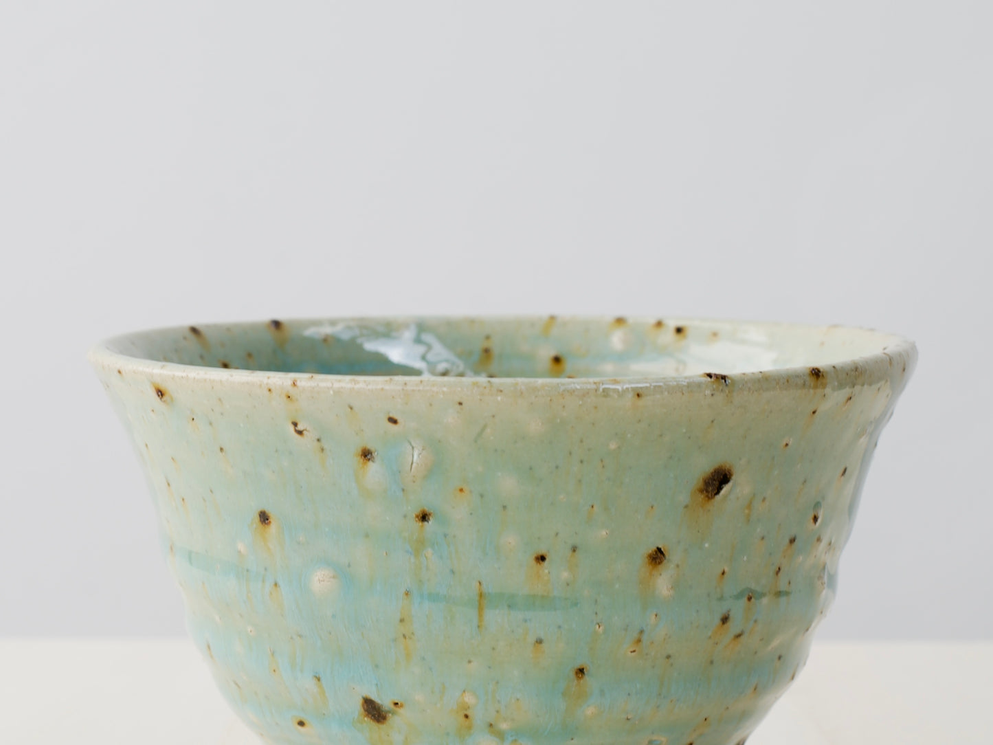 Green Bowl with Terracotta Tile Fragments