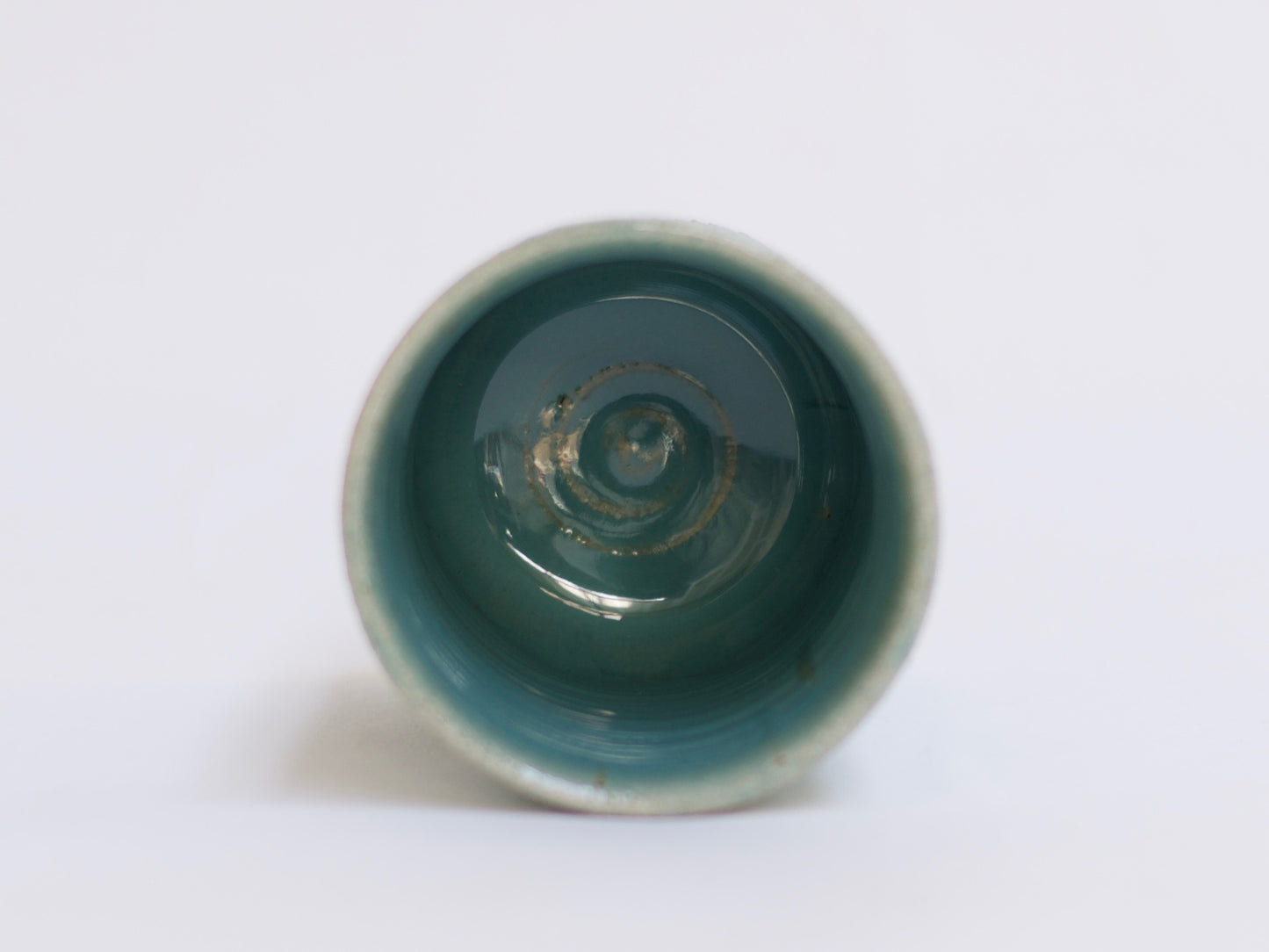 Blue-Green 'Twirled' Ceramic Cup