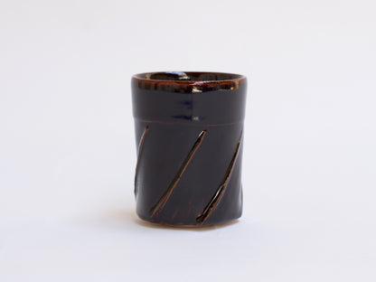 Dark Brown ‘Twirled’ Ceramic Cup