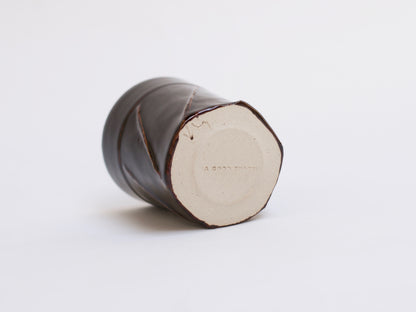 Dark Brown ‘Twirled’ Ceramic Cup
