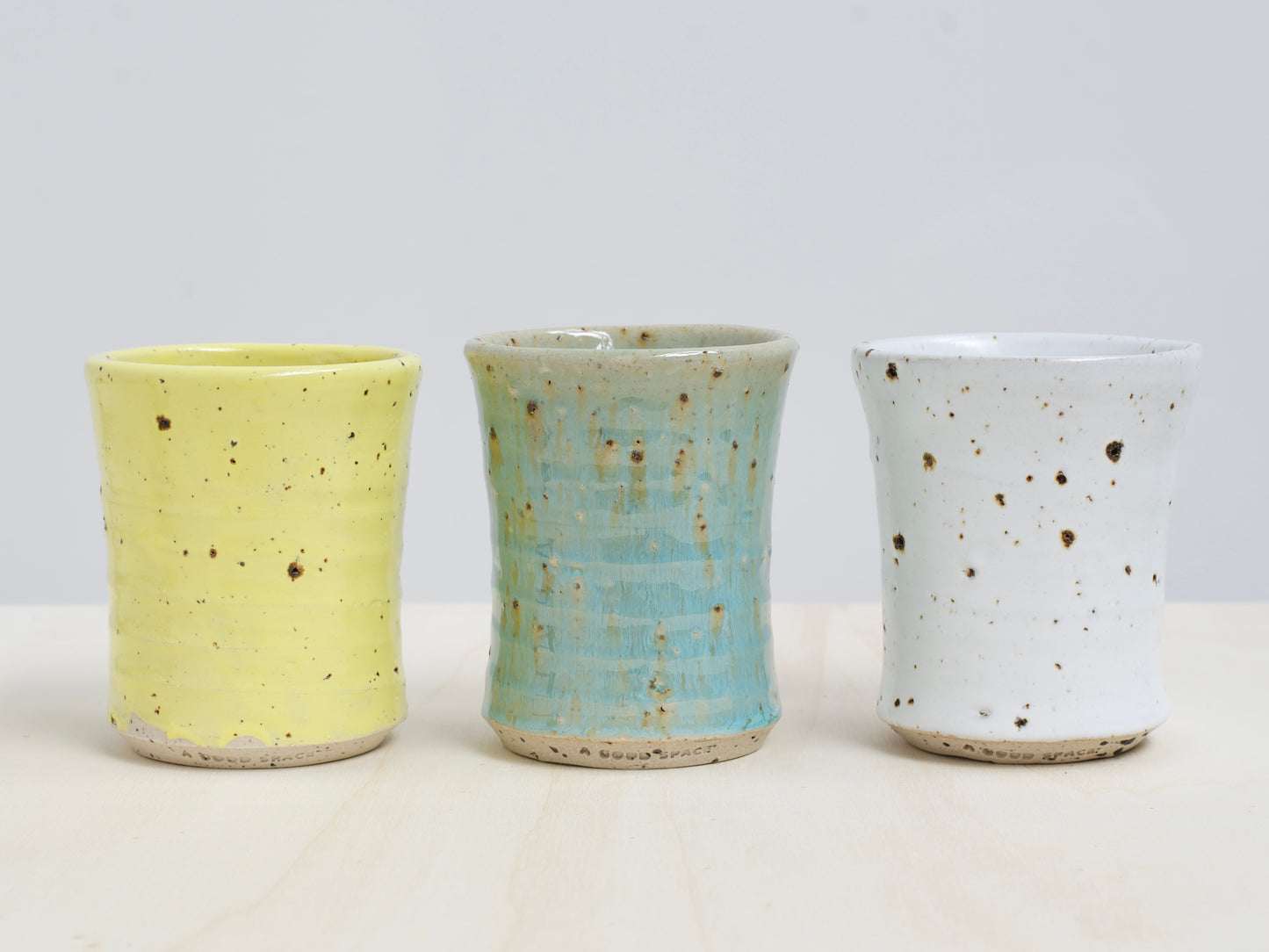 Yellow Cup with Tile Fragments