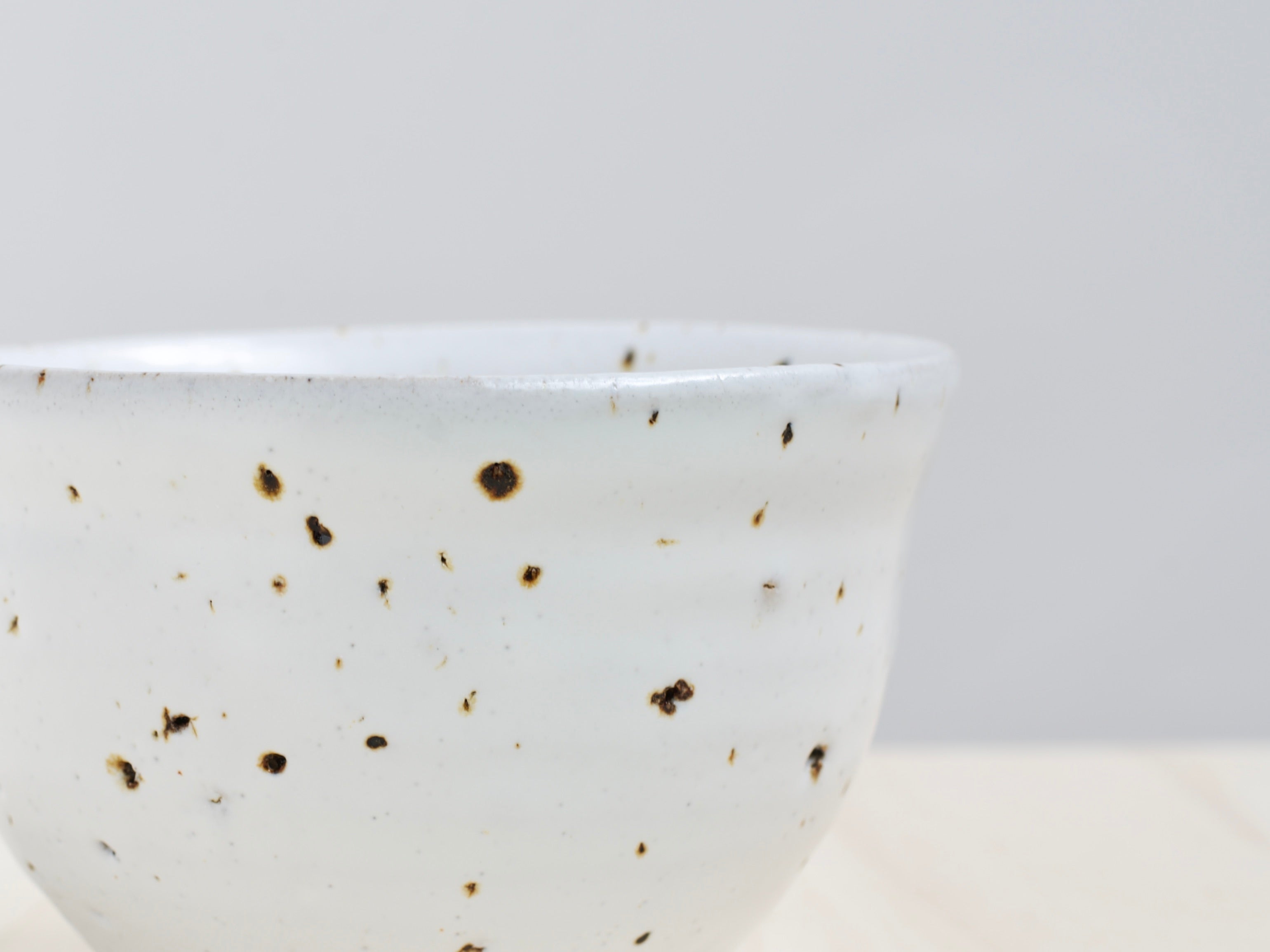 Mat White Bowl with Terracotta Tile Fragments