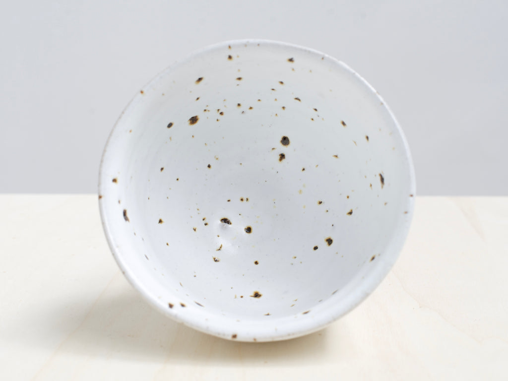Mat White Bowl with Terracotta Tile Fragments