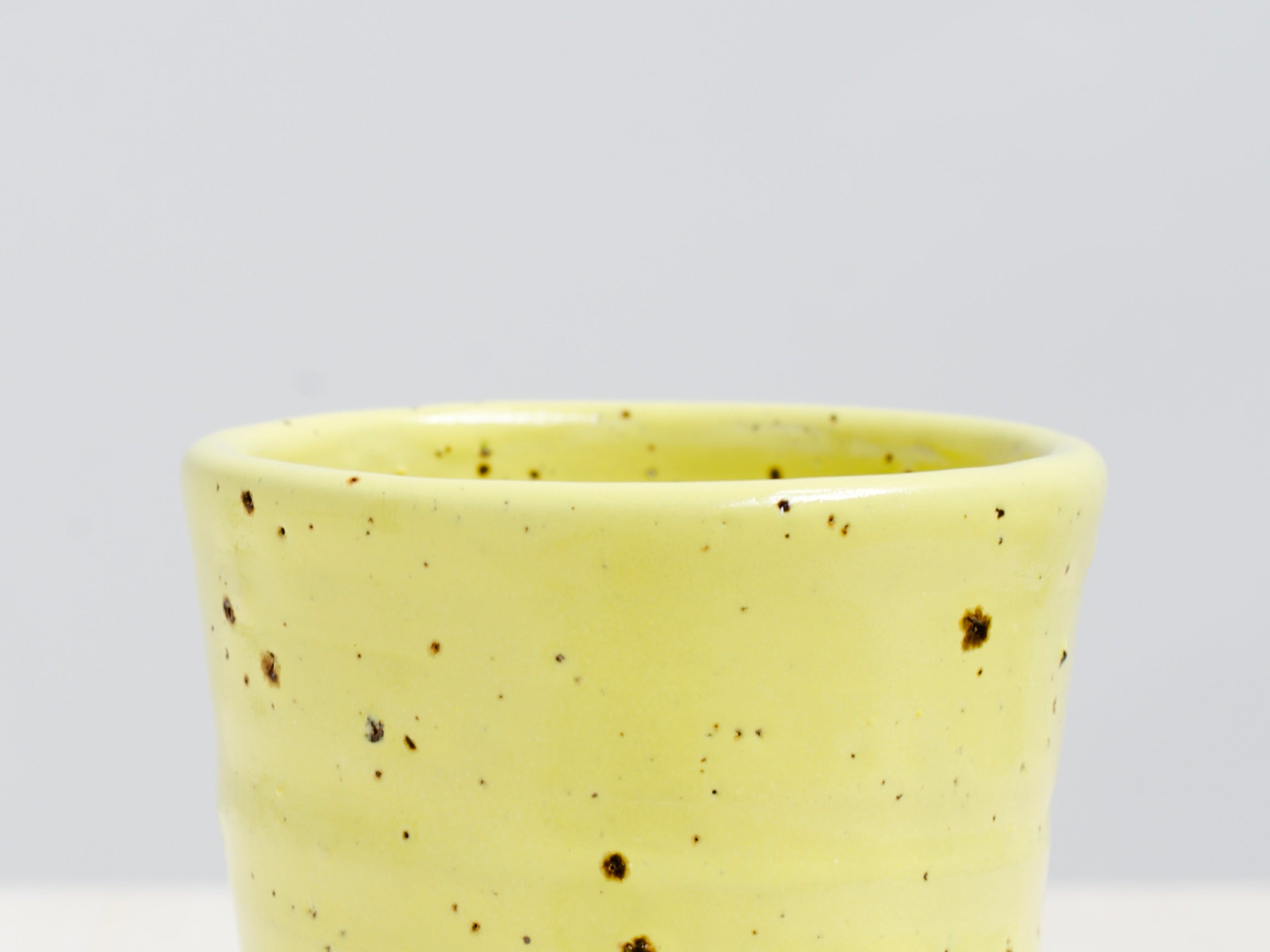 Yellow Cup with Terracotta Tile Fragments