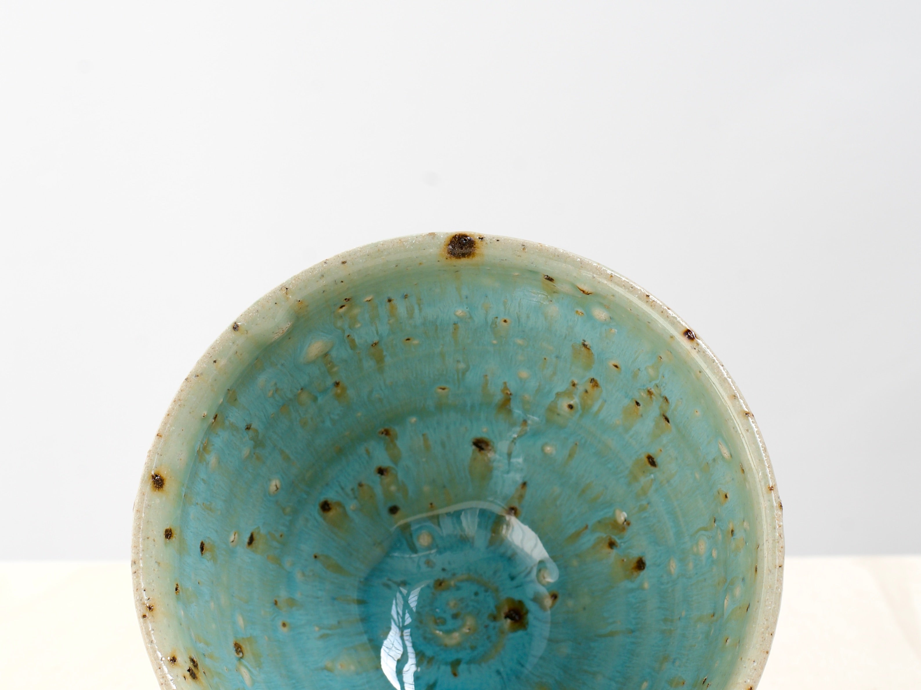 Green Bowl with Terracotta Tile Fragments