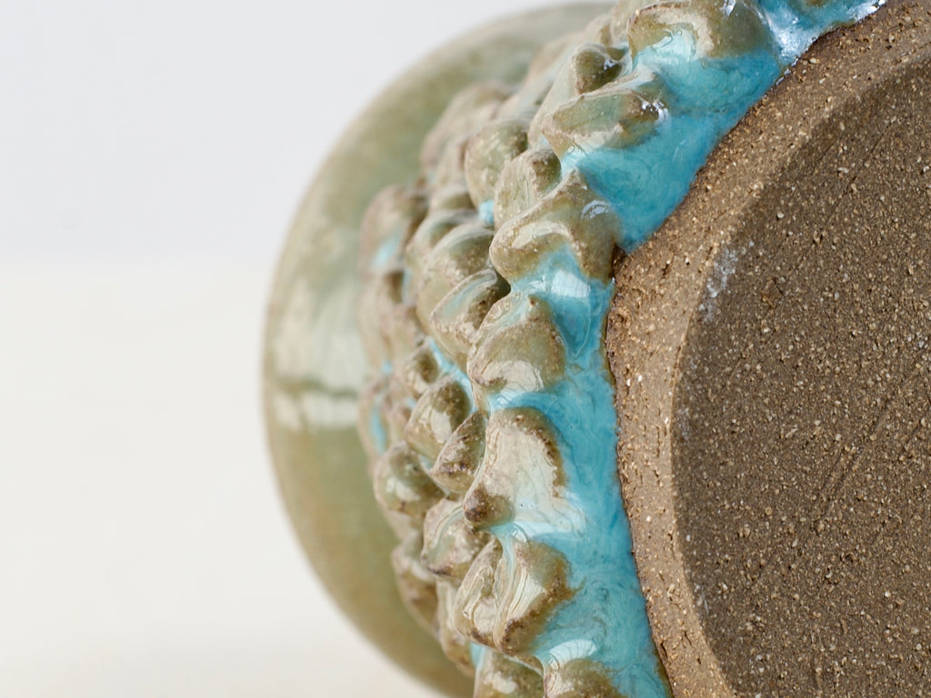 Green Ceramic Censer + Natural Cedar Incense