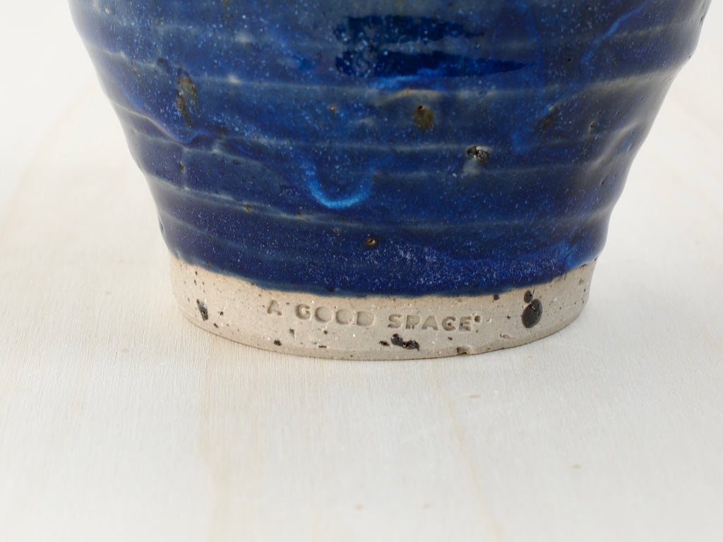 Blue Bowl with Terracotta Tile Fragments