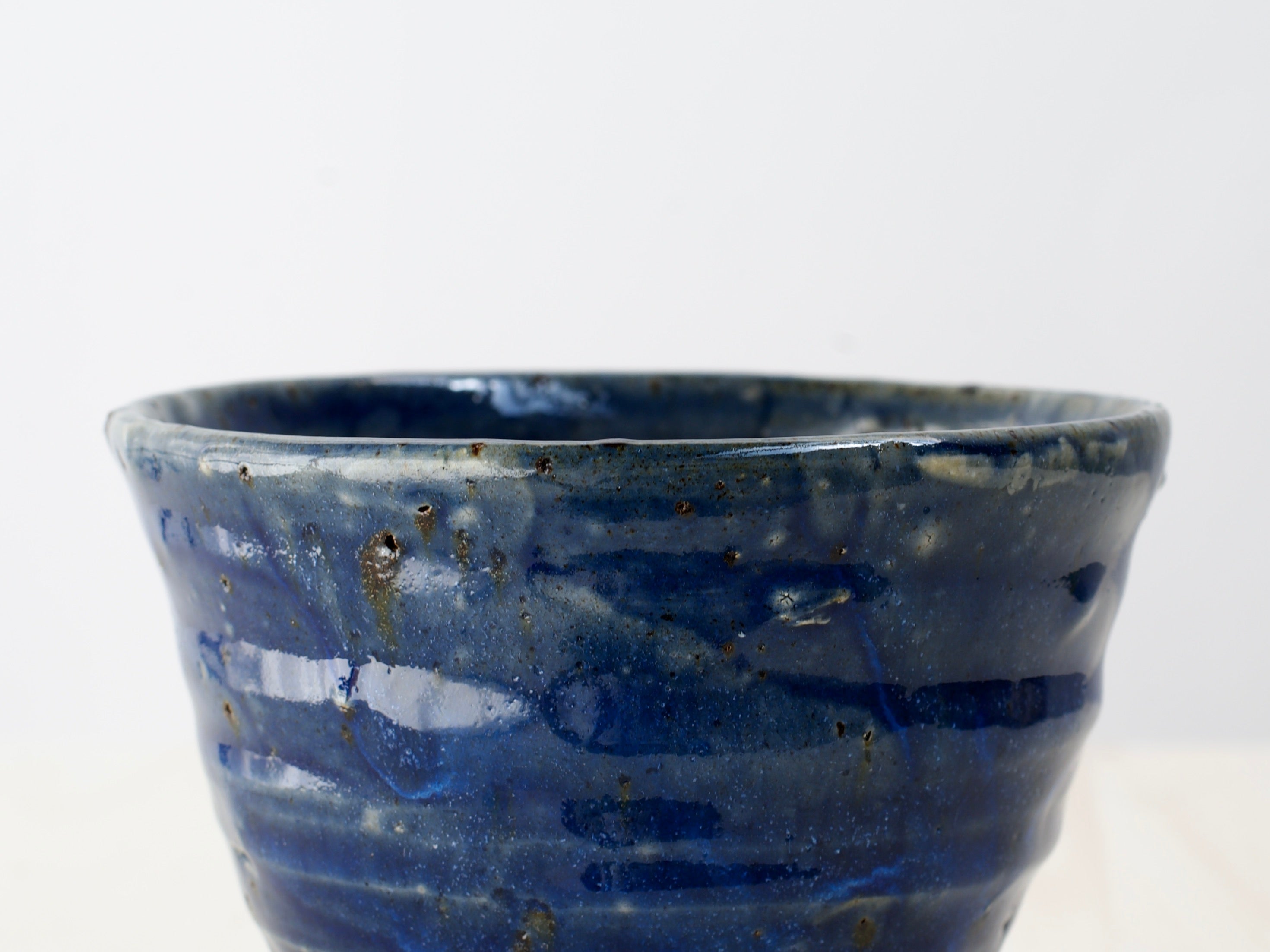 Blue Bowl with Terracotta Tile Fragments