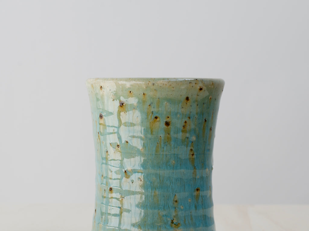 Green Cup with Terracotta Tile Fragments