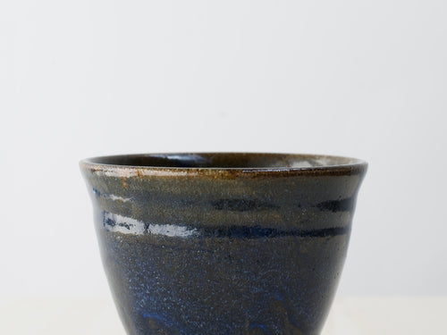 Blue Notched-Foot Cup