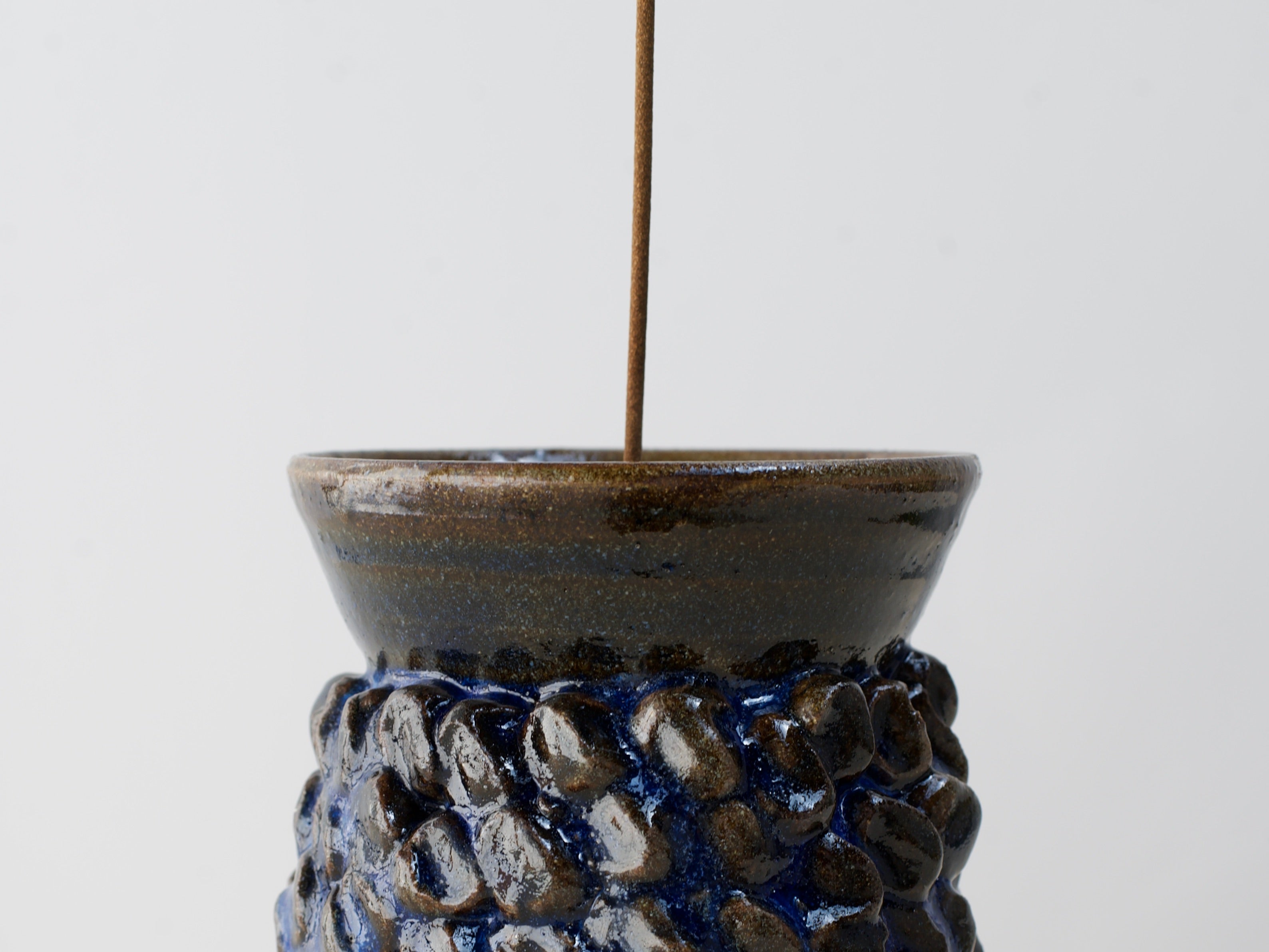 Blue Ceramic Censer + Natural Cedar Incense