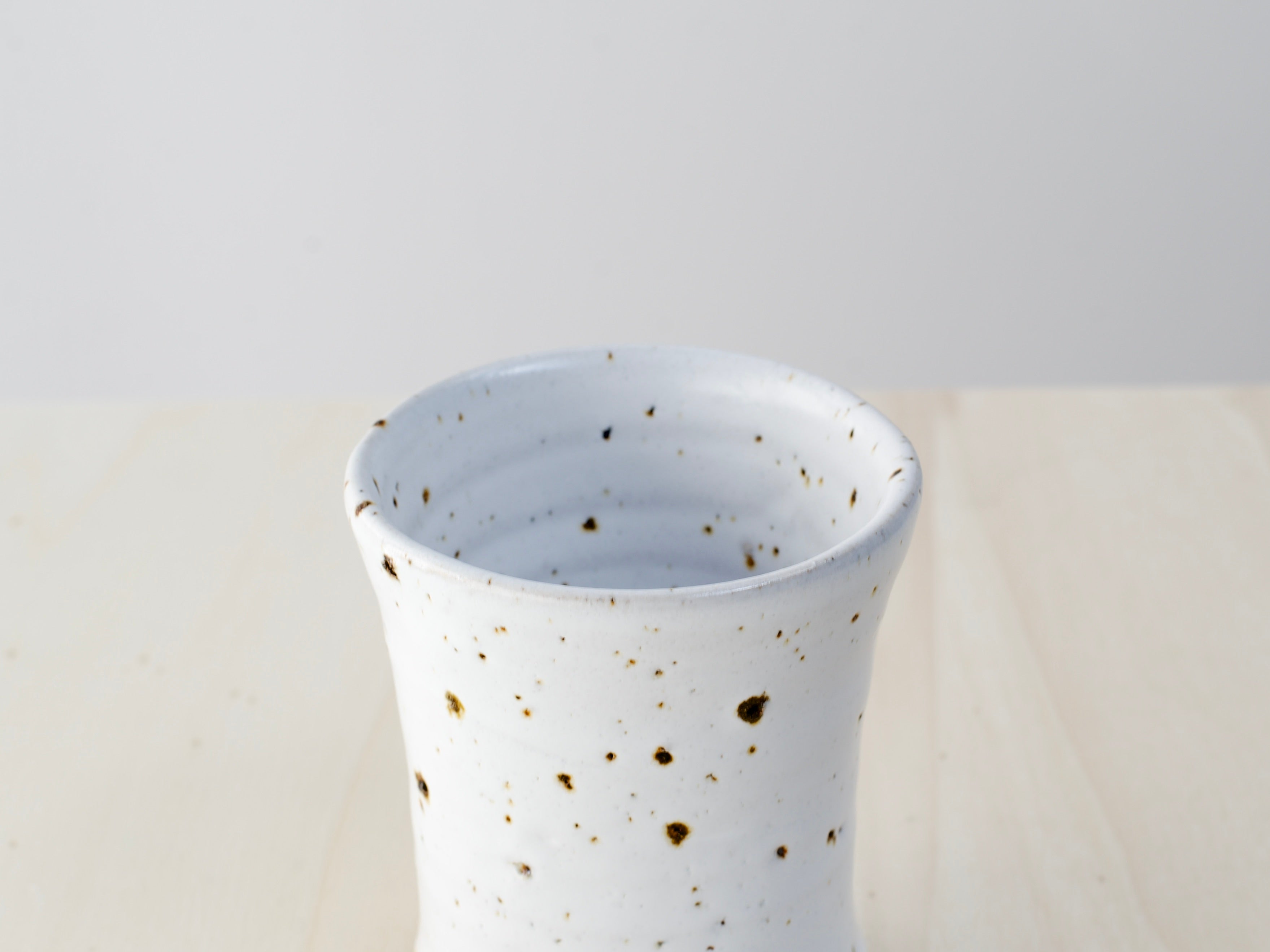 Mat White Cup with Terracotta Tile Fragments