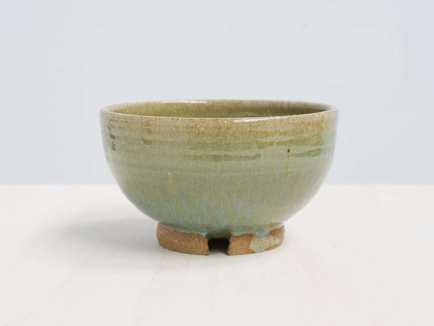 Green Notched-Foot Bowl
