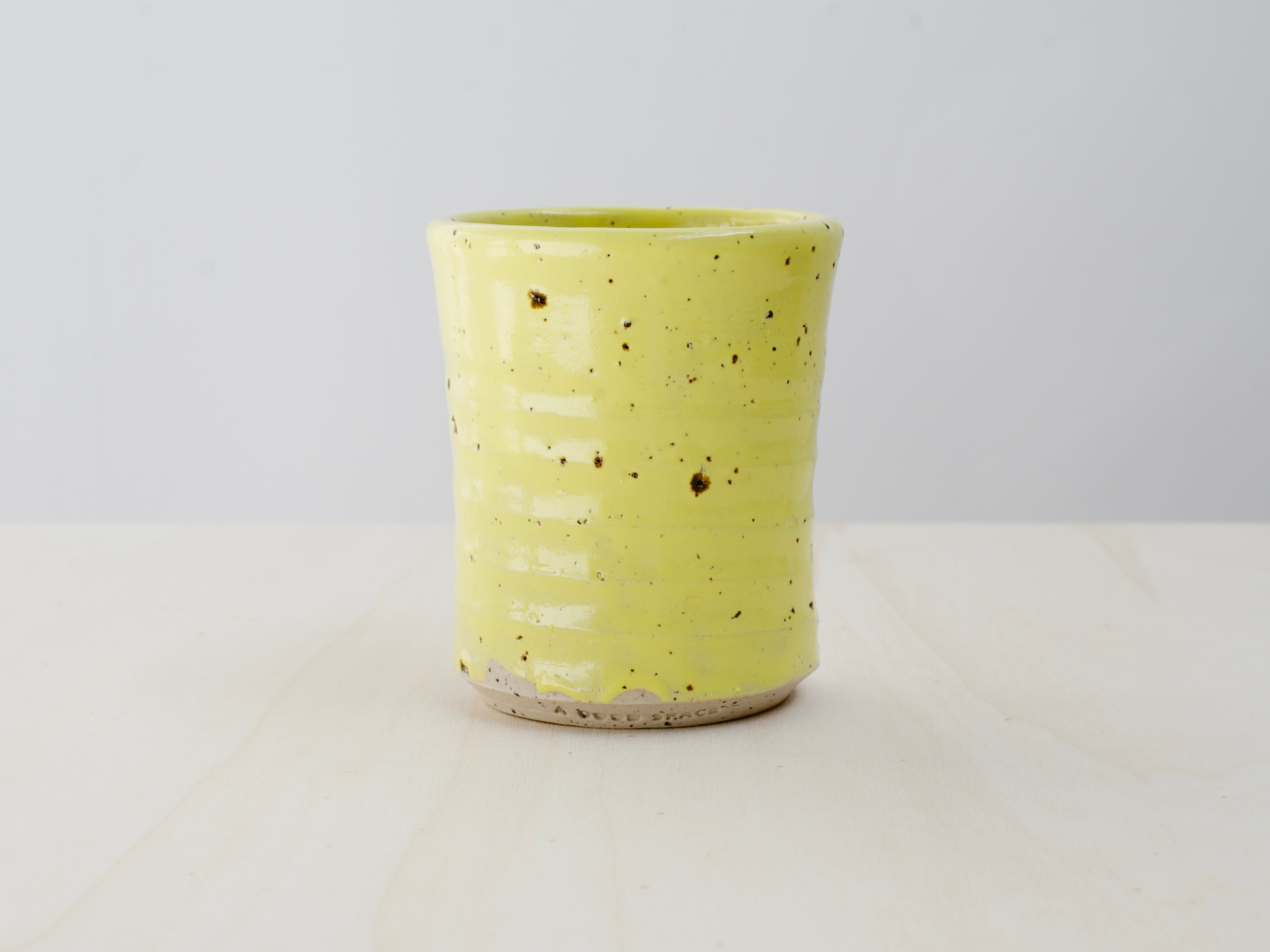 Yellow Cup with Terracotta Tile Fragments