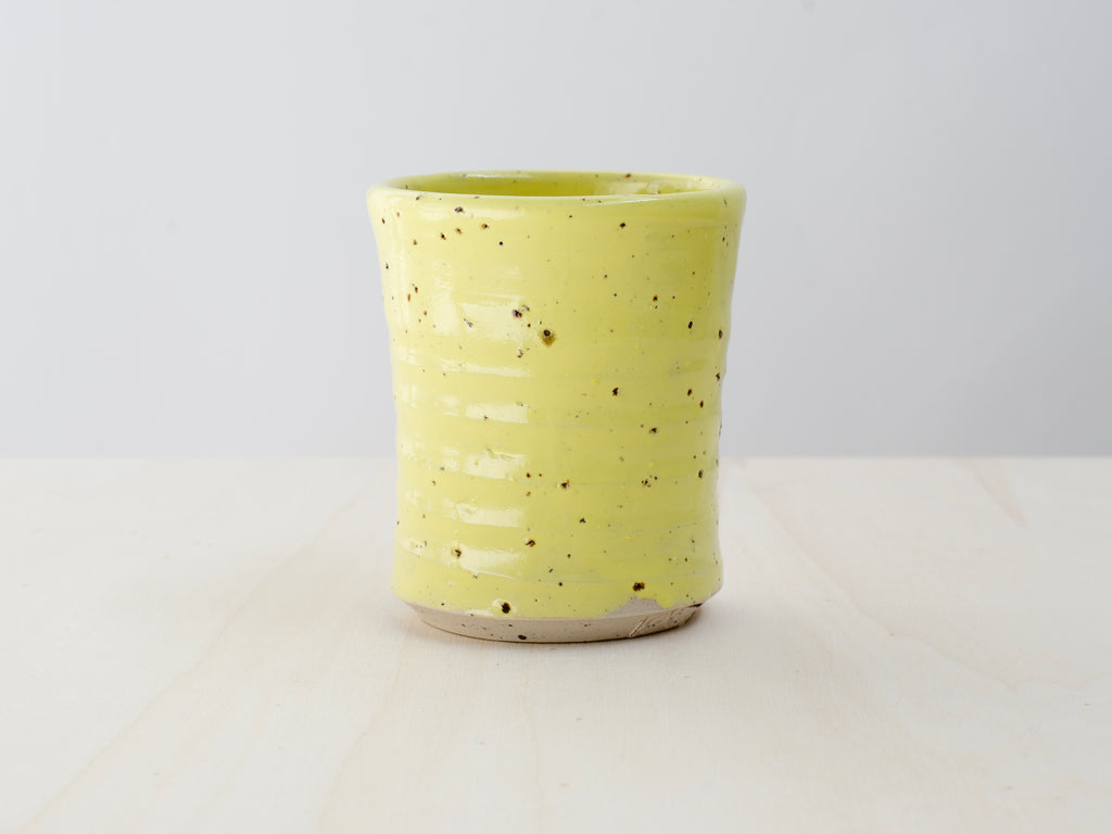 Yellow Cup with Terracotta Tile Fragments