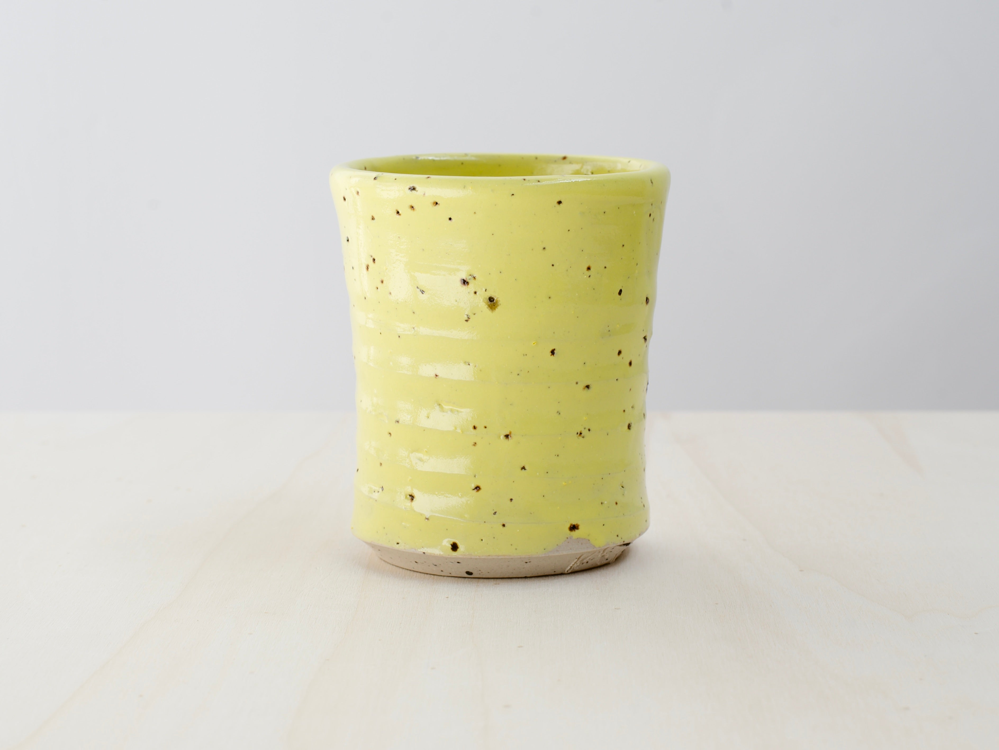 Yellow Cup with Terracotta Tile Fragments