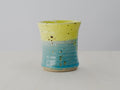 Yellow & Green Cup with Terracotta Tile Fragments