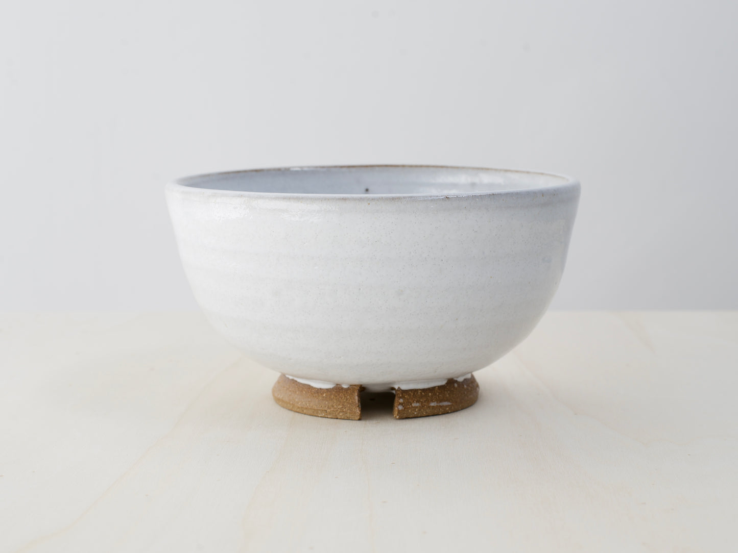 White Notched-Foot Bowl