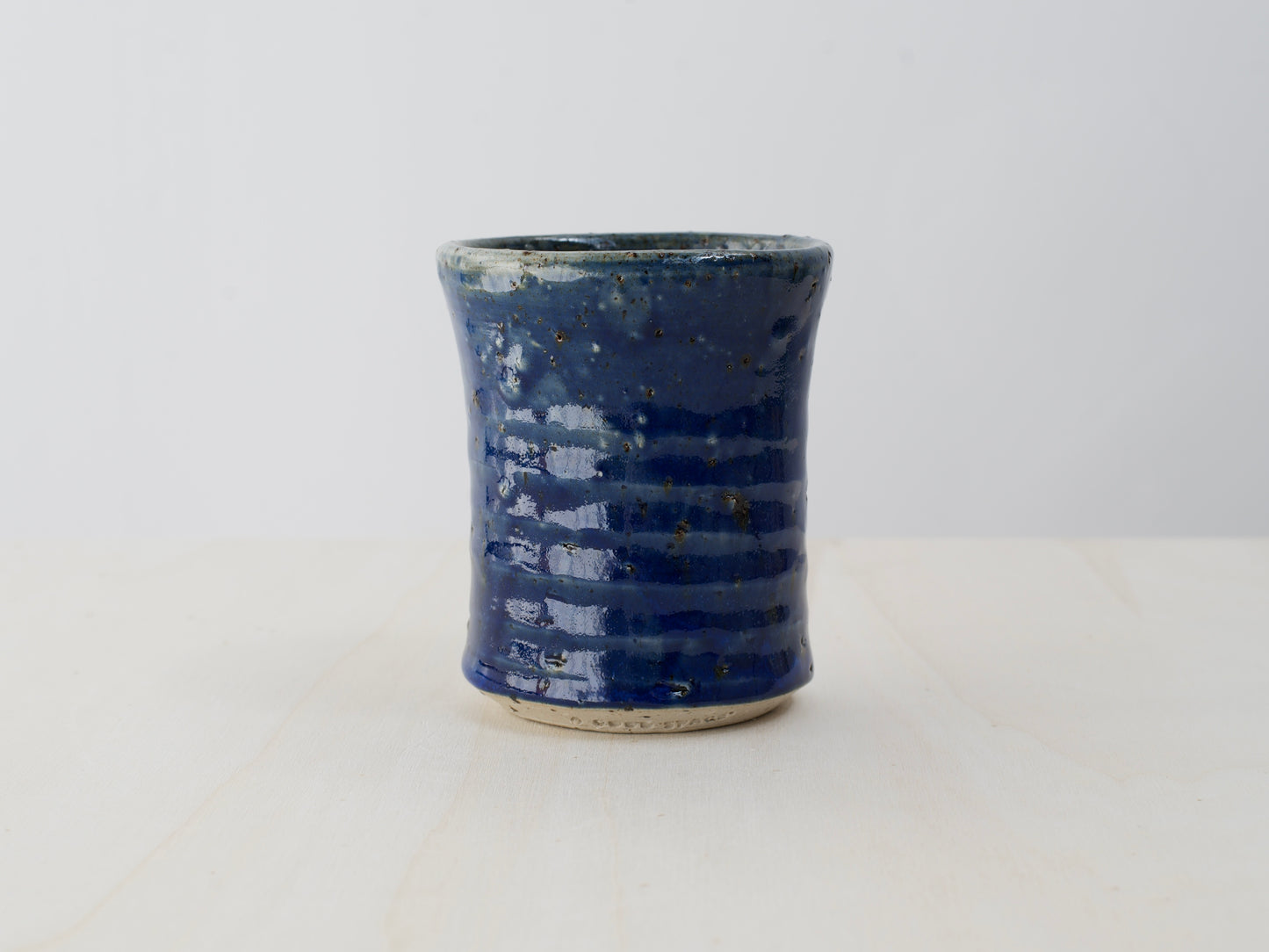 Blue Cup with Terracotta Tile Fragments