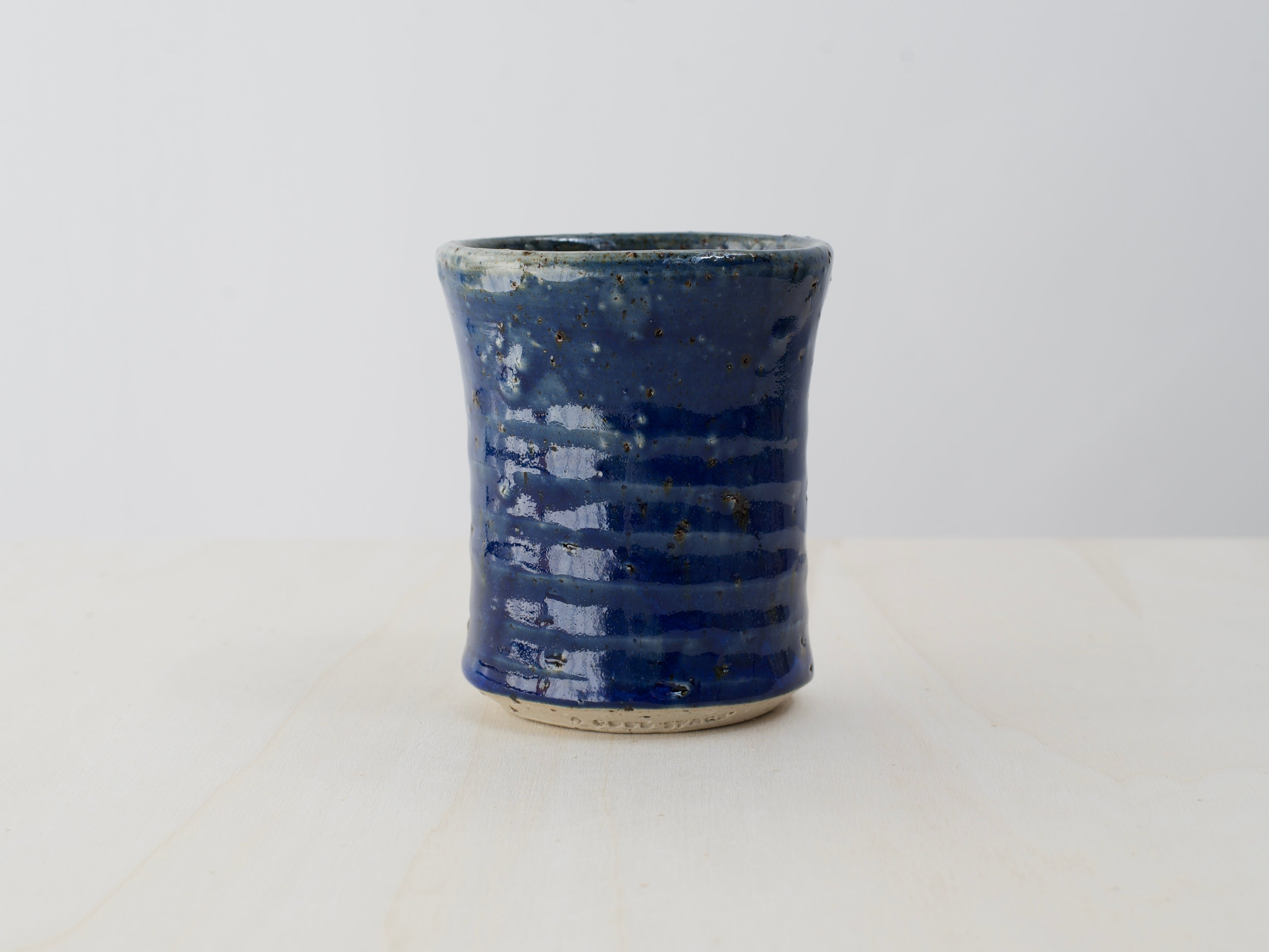 Blue Cup with Terracotta Tile Fragments