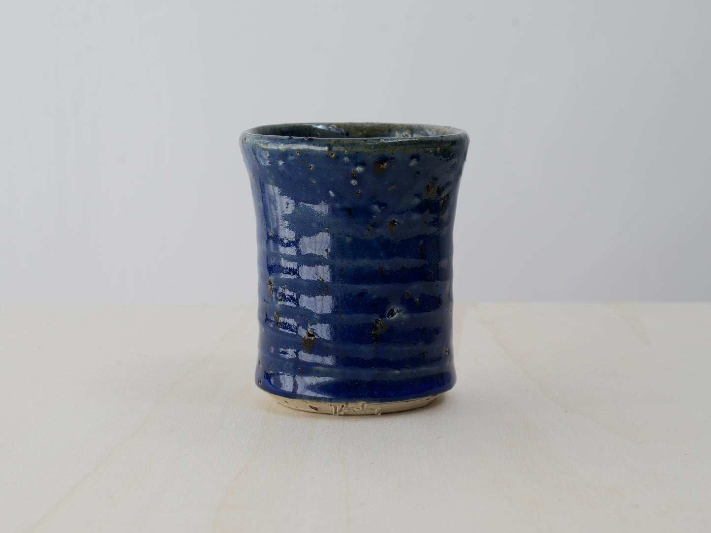 Blue Cup with Terracotta Tile Fragments