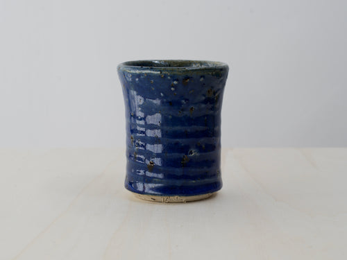 Blue Cup with Terracotta Tile Fragments