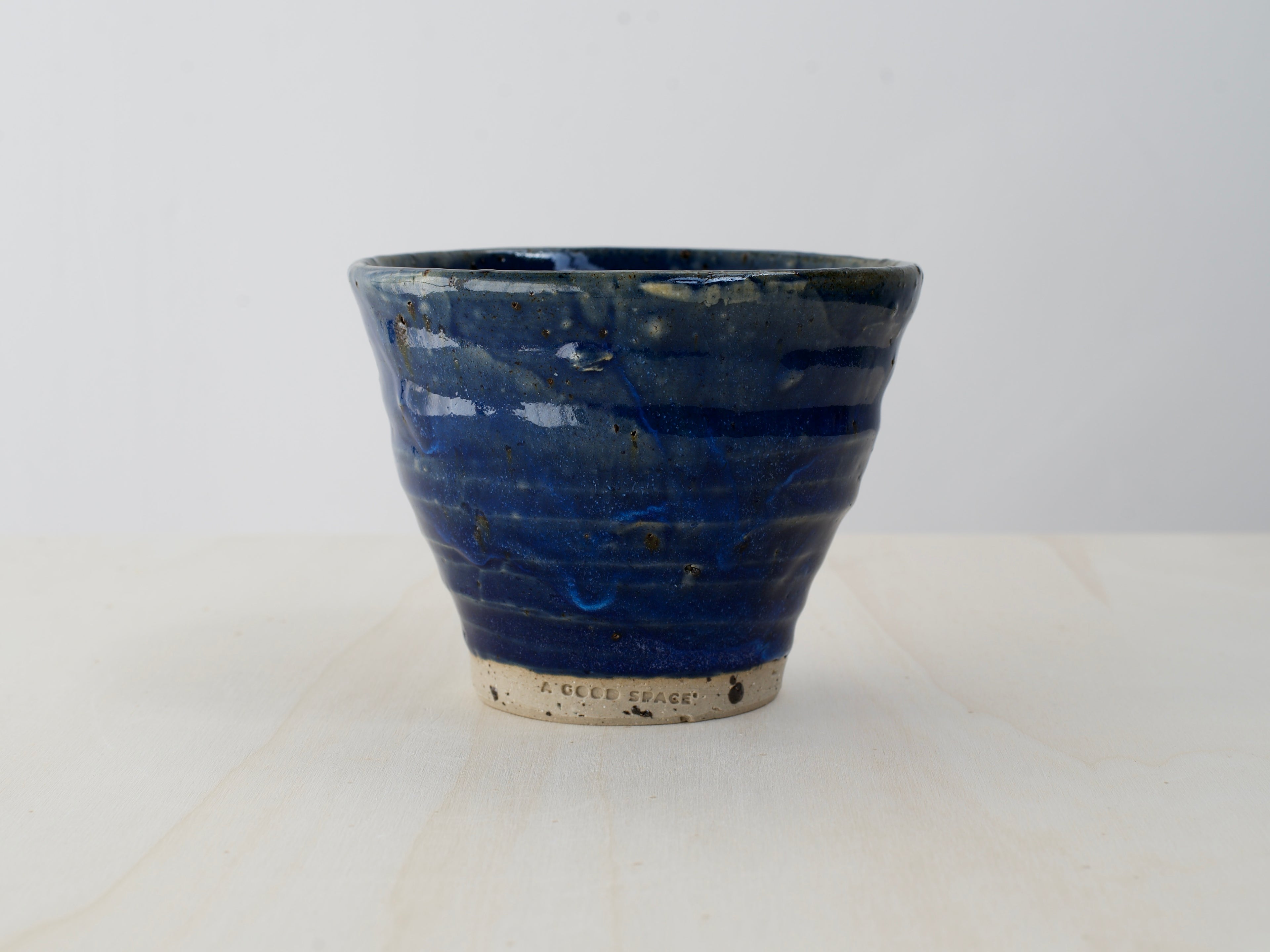 Blue Bowl with Terracotta Tile Fragments