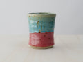 Green & Pink Cup with Terracotta Tile Fragments