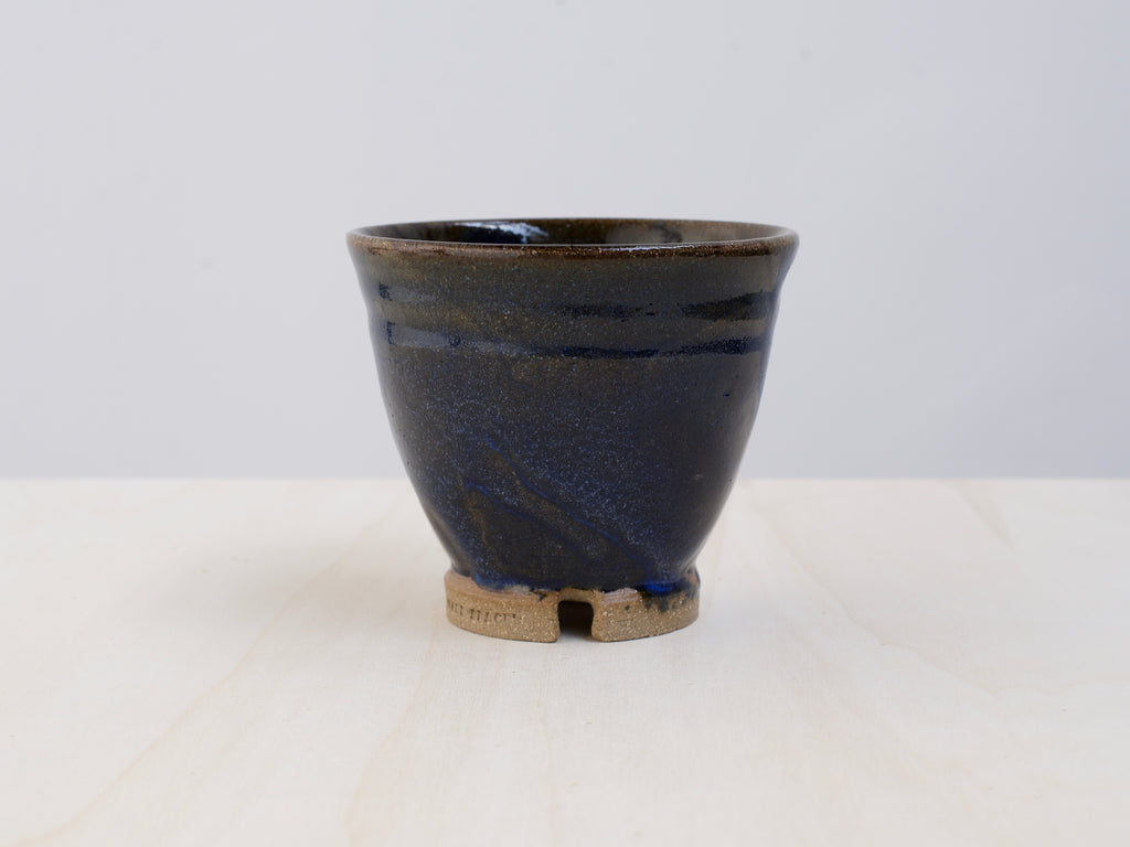 Blue Notched-Foot Cup