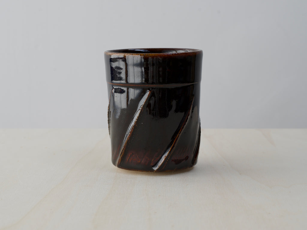 Dark Brown ‘Twirled’ Ceramic Cup