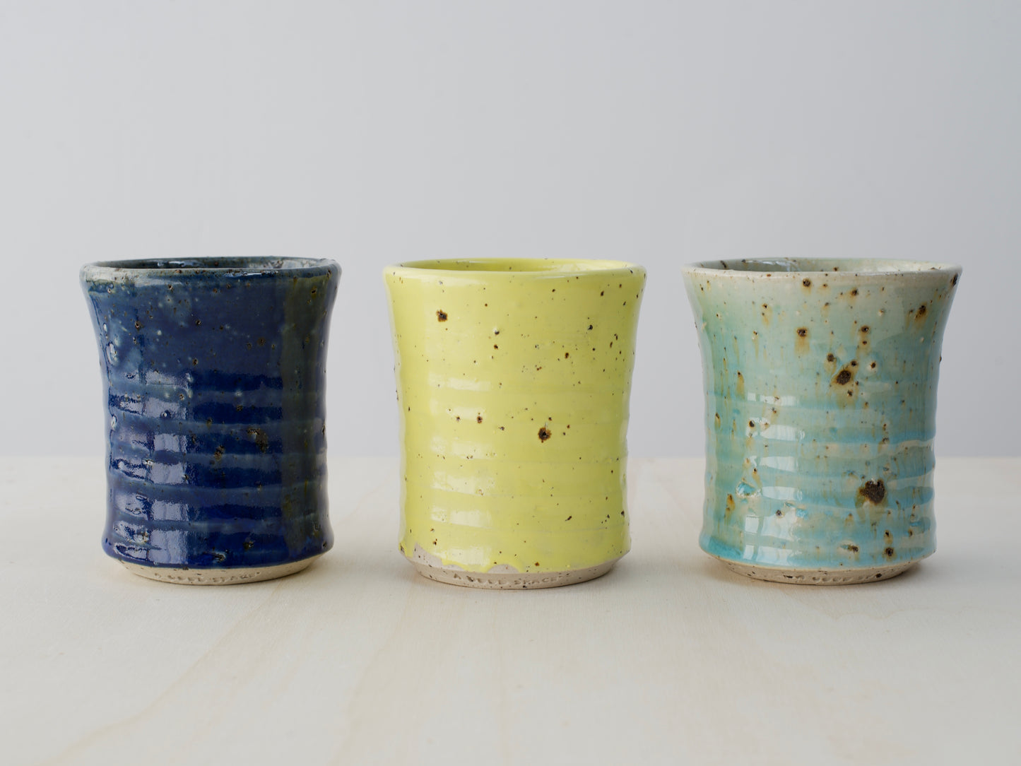 Blue Cup with Terracotta Tile Fragments