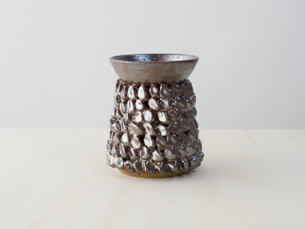 Silver-Red Ceramic Censer