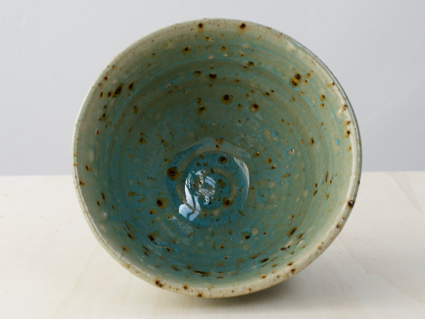 Green Bowl with Terracotta Tile Fragments