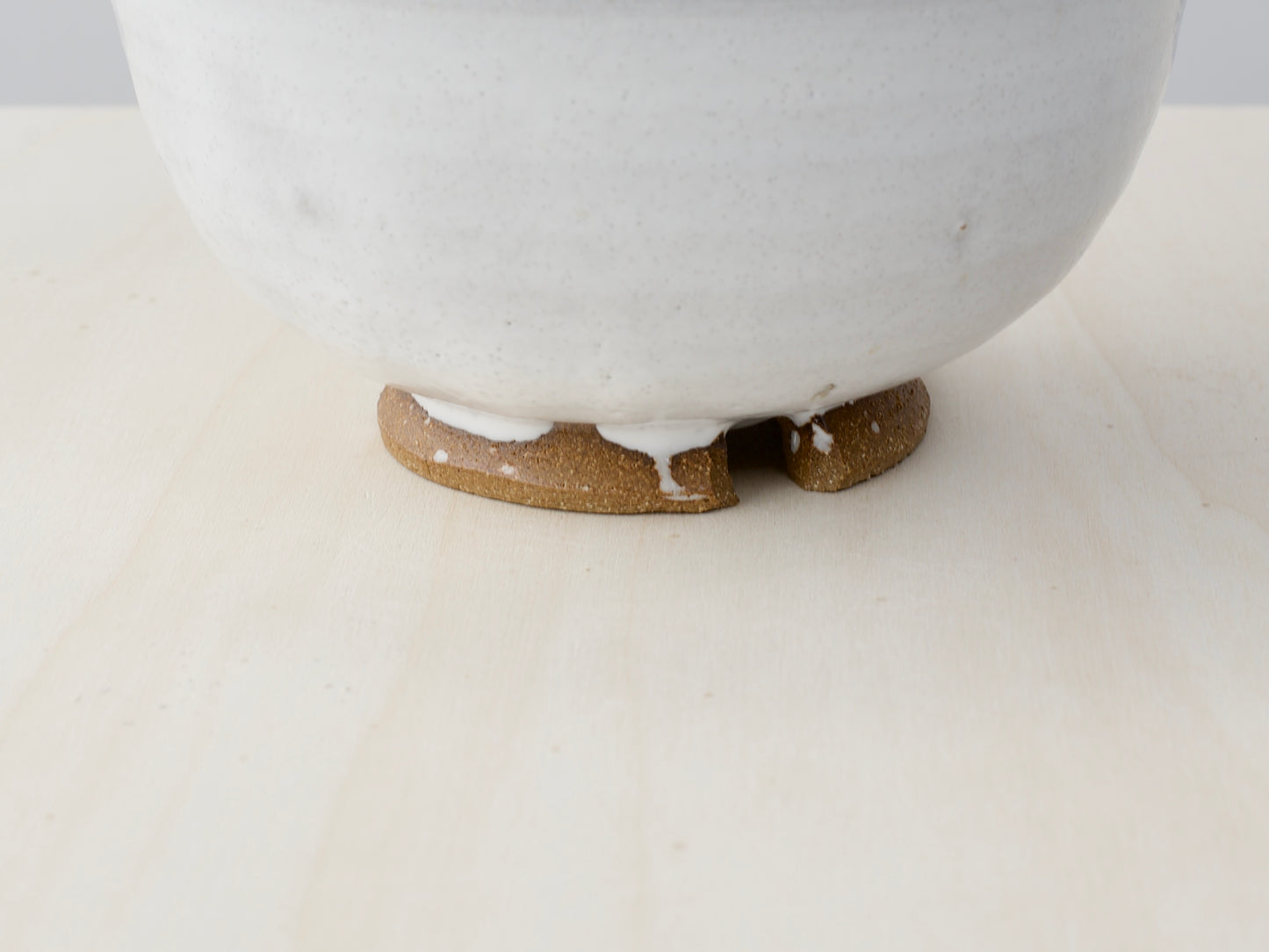White Notched-Foot Bowl