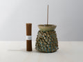 Green Ceramic Censer + Natural Cedar Incense